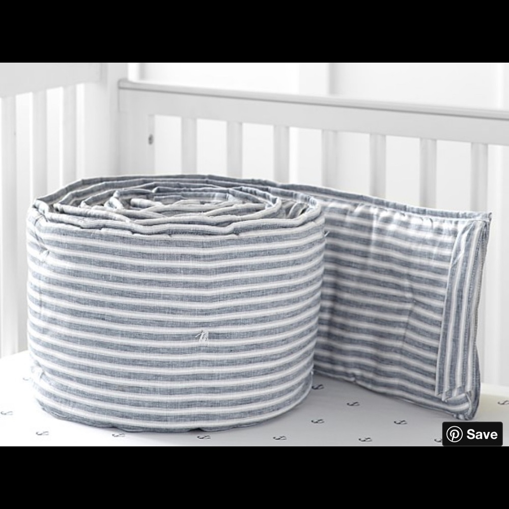 Pottery Barn Kids Montauk Crib Bumper & Crib Skirt